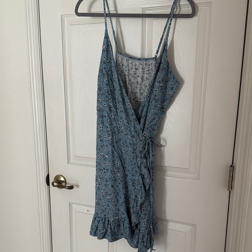 Kulani Kinis Floral Blue Wrap Dress